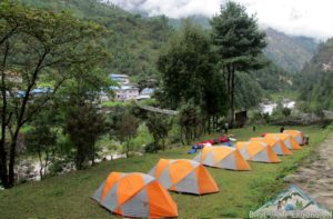 Everest region camping trekking in Nepal