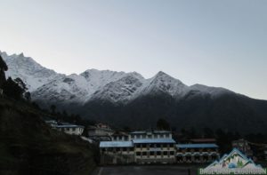 Mount Everest base camp trek in February achievable with proper gears offers amazing Mountain View and blue sky; see the photo of Everest base camp in February