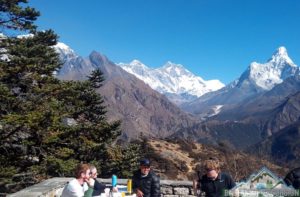 Professional guide show the way to Everest base camp trek in April, temperature, weather & climate are fine in spring season.