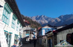 Lukla Village Nepal is an entrance to Mount Everest, hotels and lodges on lukla town photo