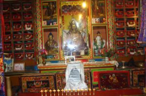 Statue Of Buddha Inside Monastery in Namche Bazaar