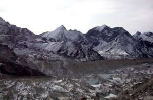 Winter Everest base camp trek in January - hiking Mount Everest
