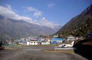 Panoramic View Lukla Town Nepal