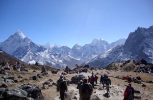 Memorial Chorten Khumbu including Scott Fischer- Memorials to fallen climbers and sherpas everest