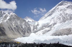 Kathmandu to Everest base camp helicopter tour flight land at base camp