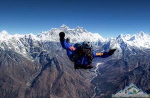Everest skydive highest skydiving in the world jump over Mt Everest