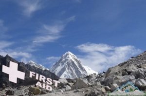 Personal first aid kit for Everest base camp trek Himalayas